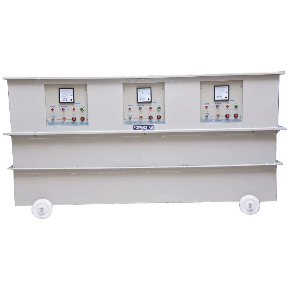 power stabilizer-1 Power Stab 50kVA Three Phase Oil Cooled Servo Voltage Stabilizer - Image 1